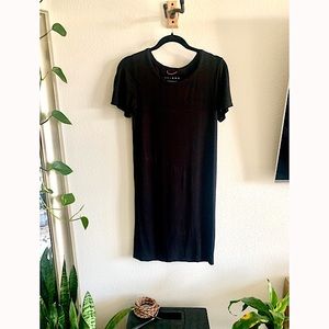 Hatch Maternity Layers Black T-Shirt Dress